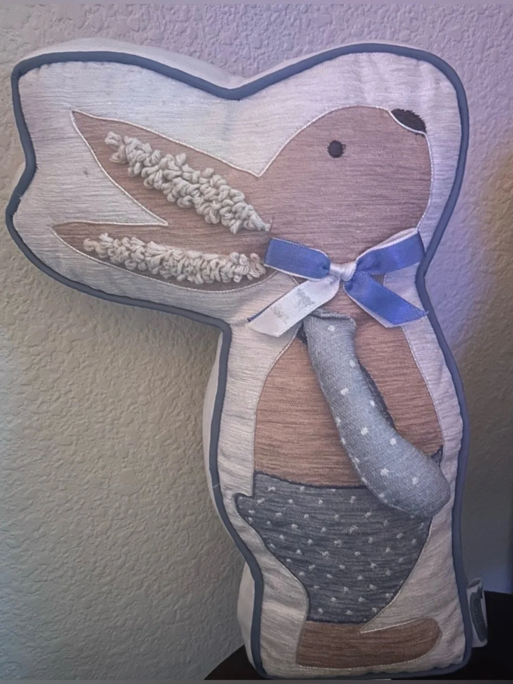 Set of Bunny Boulevard Pink girl and Blue boy Bunny Holiday Throw Pillows!